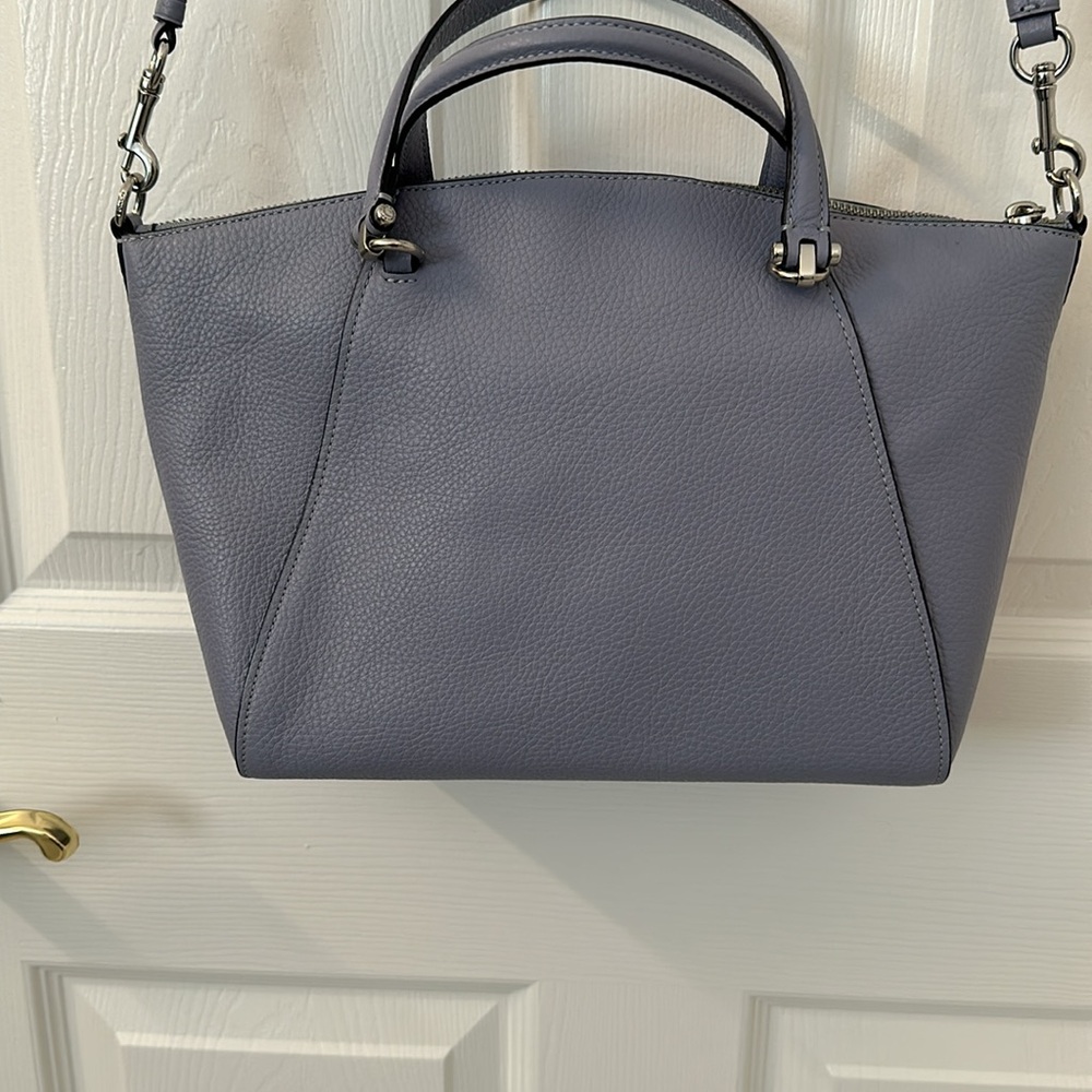 Coach 100% Leather Handbag Denim Blue Color Worn Twice Excellent Condition - Picture 7 of 14